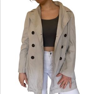 Tan Ribbed Button Up Jacket